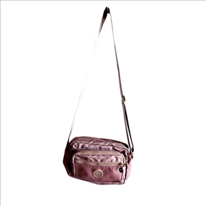 Pink Nylon Crossbody Travel Purse